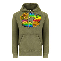 Vintage Olive Lgbtq Pride Rainbow Lips Vintage Hoodie - BundleAndBundleShop
