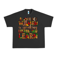 Pigment Black a black women is speaking listen and learn Urban Heavy Tee - LillyAllenDesigns