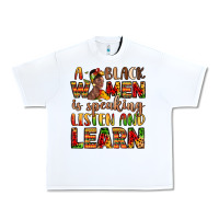 White a black women is speaking listen and learn Urban Heavy Tee - LillyAllenDesigns