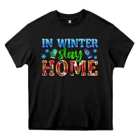 Black in winter stay home with gloves Heavy Core Tee - AdoDesignShop