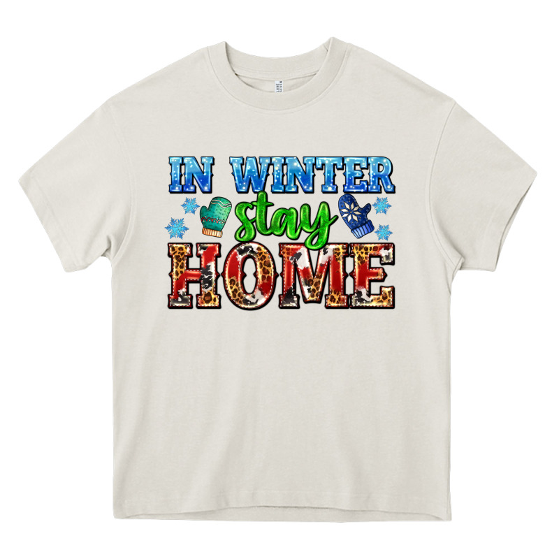 In Winter Stay Home With Gloves Heavy Core Tee by AdoDesignShop | Teevron