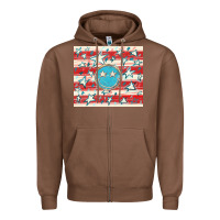 America Flag Smiley  Tumbler Zipper Hoodie | Teevron