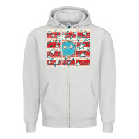 Dove Grey America flag smiley  tumbler Zipper Hoodie - HowdyJamesFarm