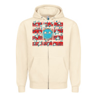 Sandshell America flag smiley  tumbler Zipper Hoodie - HowdyJamesFarm