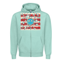 Seafoam America flag smiley  tumbler Zipper Hoodie - HowdyJamesFarm