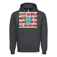 Smoke America flag smiley  tumbler Zipper Hoodie - HowdyJamesFarm