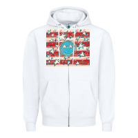 White America flag smiley  tumbler Zipper Hoodie - HowdyJamesFarm