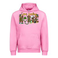 Fuchsia Pink one lucky nurse Urban Hoodie - CowhideDigitalArt
