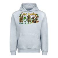 Heather Grey one lucky nurse Urban Hoodie - CowhideDigitalArt