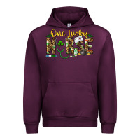 Mauve Wine one lucky nurse Urban Hoodie - CowhideDigitalArt
