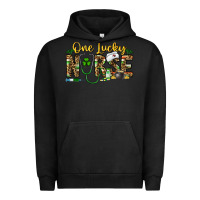 Pigment Black one lucky nurse Urban Hoodie - CowhideDigitalArt