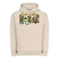 Pigment French Oak one lucky nurse Urban Hoodie - CowhideDigitalArt
