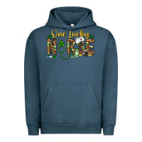 Pigment Midnight Navy one lucky nurse Urban Hoodie - CowhideDigitalArt