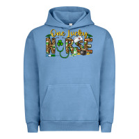 Pigment Pebble Blue one lucky nurse Urban Hoodie - CowhideDigitalArt