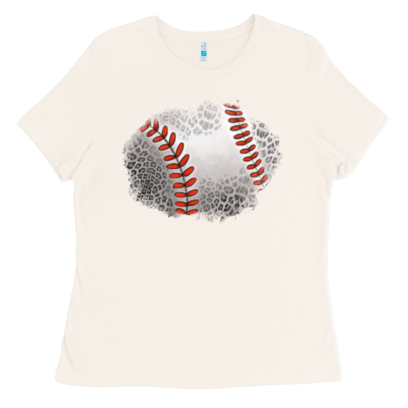 Leopard Baseball Patch Ladies Tee by Jasminsmagicworld | Teevron