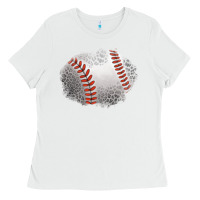 White leopard baseball patch Ladies Tee - Jasminsmagicworld