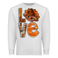 Oatmeal Heather thanksgiving with turkey love bbs Premium Sweatshirt - BundleAndBundleShop