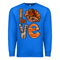 True Royal thanksgiving with turkey love bbs Premium Sweatshirt - BundleAndBundleShop
