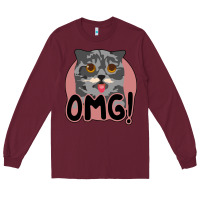 Burgundy omg cat Long Sleeve Tee - Bettercallsaul