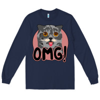 Navy omg cat Long Sleeve Tee - Bettercallsaul