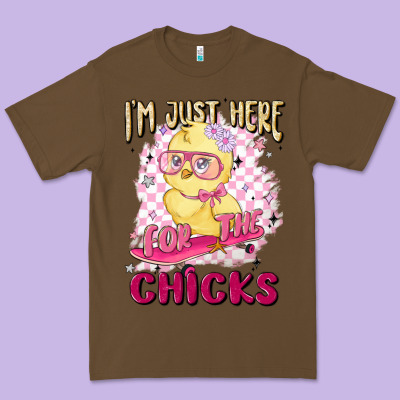 I'm Just Here For The Chicks Premium Tee Designed By Maliassmallbusiness