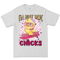 Dove Grey i'm just here for the chicks Premium Tee - MaliasSmallBusiness
