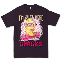 Plum i'm just here for the chicks Premium Tee - MaliasSmallBusiness
