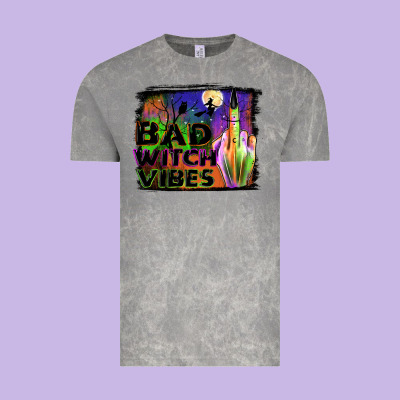 Bad Witch Vibes Vintage Tee Designed By Jahusdesignshop