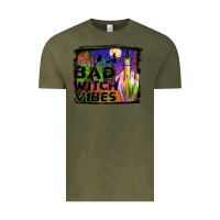 Vintage Olive bad witch vibes Vintage Tee - JahusDesignShop