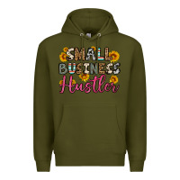 Army Green small business hustler Premium Hoodie - OliviaCreatesArt