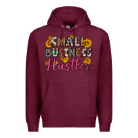 Burgundy small business hustler Premium Hoodie - OliviaCreatesArt