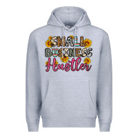 Heather Grey small business hustler Premium Hoodie - OliviaCreatesArt
