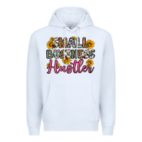 White small business hustler Premium Hoodie - OliviaCreatesArt