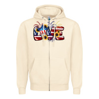 Sandshell Love 4th of july Zipper Hoodie - CowGirlArtShop