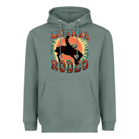 Sage American rodeo Heavyweight Hoodie - FaDigitalArtStudio