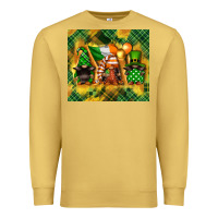 Antique Gold St. Patrick's Day gnome Premium Sweatshirt - FaDigitalArtStudio