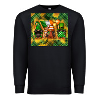 Black St. Patrick's Day gnome Premium Sweatshirt - FaDigitalArtStudio