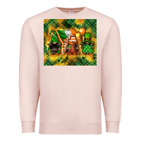 Pale Pink St. Patrick's Day gnome Premium Sweatshirt - FaDigitalArtStudio