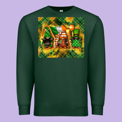St. Patrick's Day Gnome Premium Sweatshirt Designed By Fadigitalartstudio