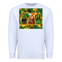 White St. Patrick's Day gnome Premium Sweatshirt - FaDigitalArtStudio