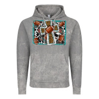 Cloud Rock football cross aztec leopard background Vintage Hoodie - RanaPortraitStore