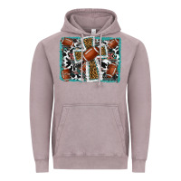 Vintage Zinc football cross aztec leopard background Vintage Hoodie - RanaPortraitStore