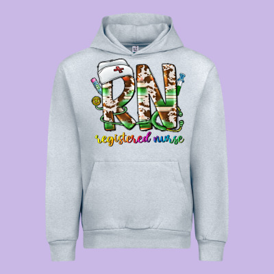 Rn Registered Nurse Urban Hoodie Designed By Cowhidedigitalart