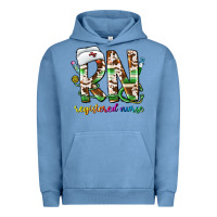 Pigment Pebble Blue rn registered nurse Urban Hoodie - CowhideDigitalArt