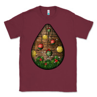 Burgundy christmas  teardrop Classic Tee - BundleAndBundleShop