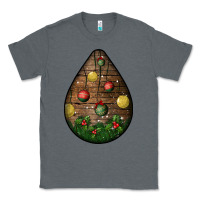 Charcoal Heather christmas  teardrop Classic Tee - BundleAndBundleShop