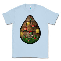 Dusty Blue christmas  teardrop Classic Tee - BundleAndBundleShop