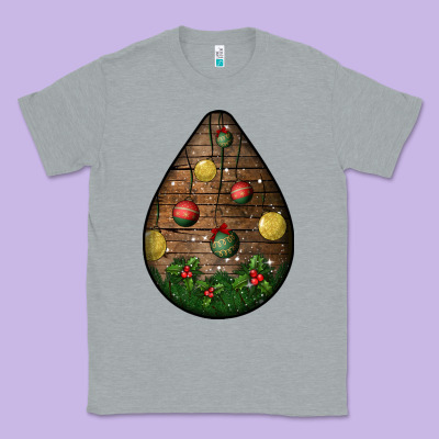 Christmas  Teardrop Classic Tee Designed By Bundleandbundleshop