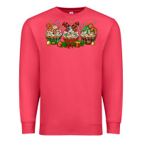 Cardinal christmas cupcake with gingerbreads bbs Premium Sweatshirt - BundleAndBundleShop