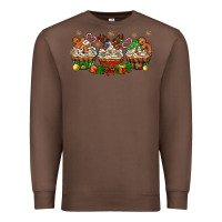 Chestnut christmas cupcake with gingerbreads bbs Premium Sweatshirt - BundleAndBundleShop
